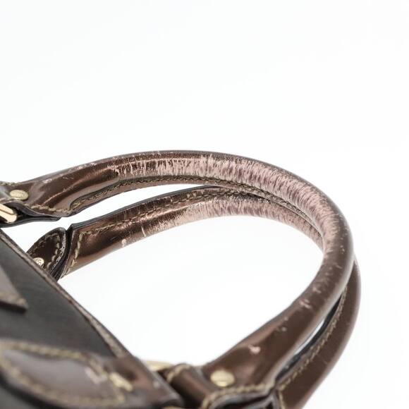 GUCCI GG Canvas Hand Bag Brown Gold - Picture 8 of 12